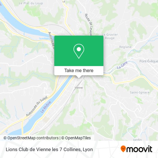 Lions Club de Vienne les 7 Collines map