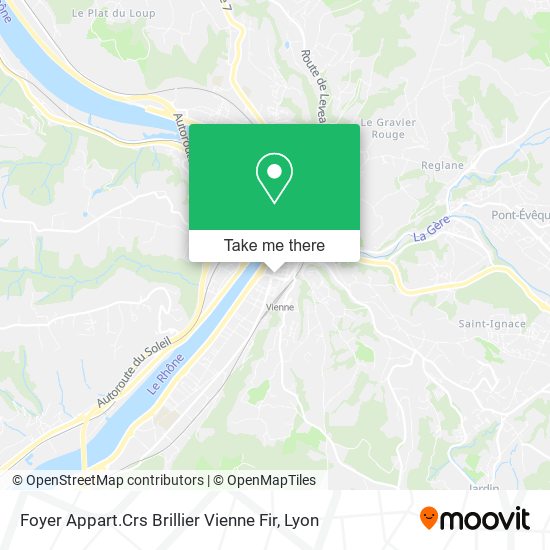 Foyer Appart.Crs Brillier Vienne Fir map