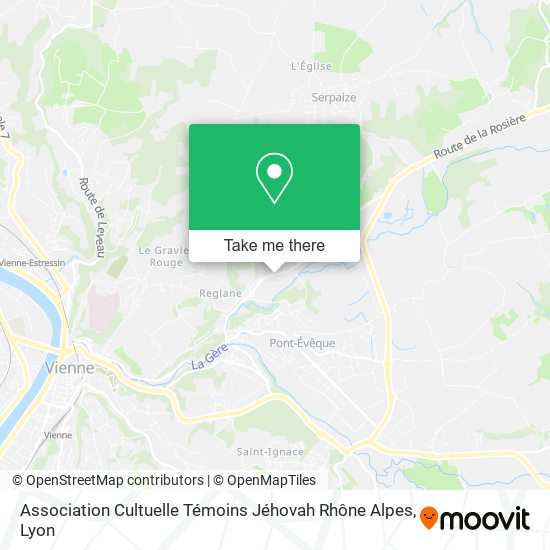 Association Cultuelle Témoins Jéhovah Rhône Alpes map