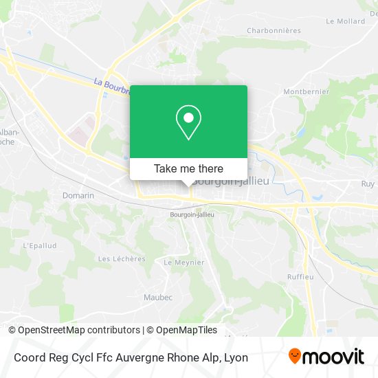 Coord Reg Cycl Ffc Auvergne Rhone Alp map