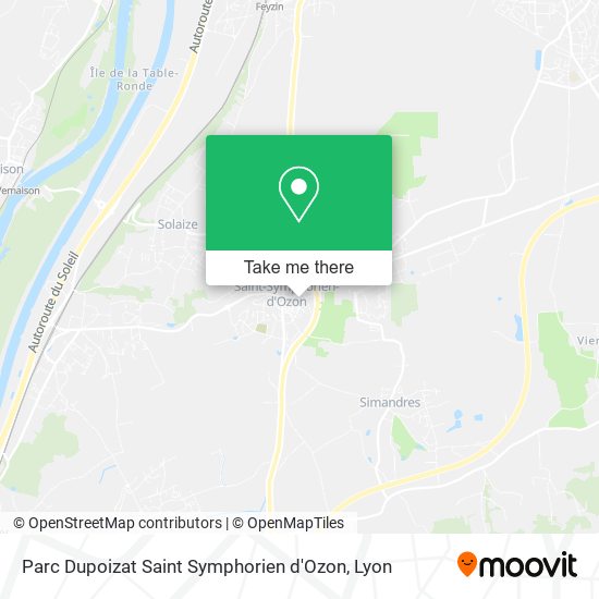 Parc Dupoizat Saint Symphorien d'Ozon map