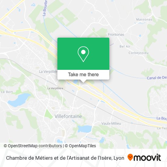 Chambre de Métiers et de l'Artisanat de l'Isère map