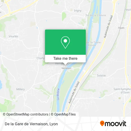 De la Gare de Vernaison map