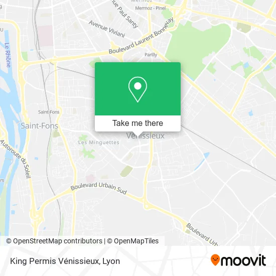 King Permis Vénissieux map
