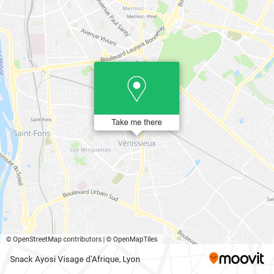 Snack Ayosi Visage d'Afrique map
