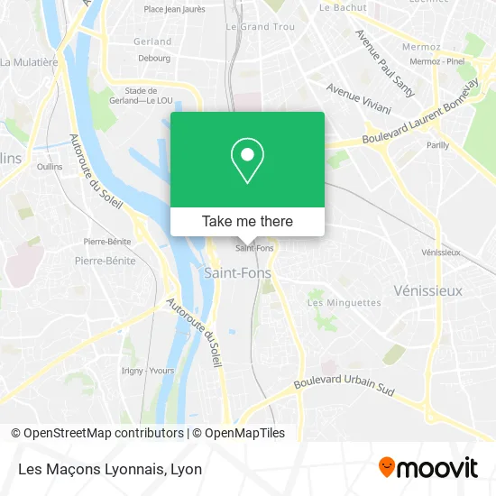 Les Maçons Lyonnais map