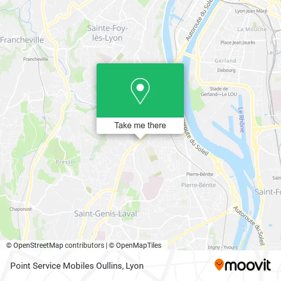 Point Service Mobiles Oullins map