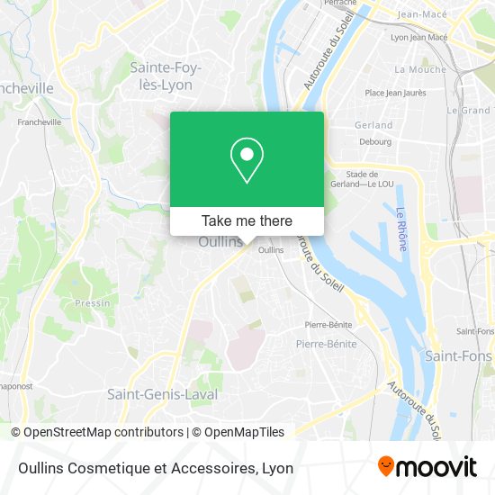 Oullins Cosmetique et Accessoires map