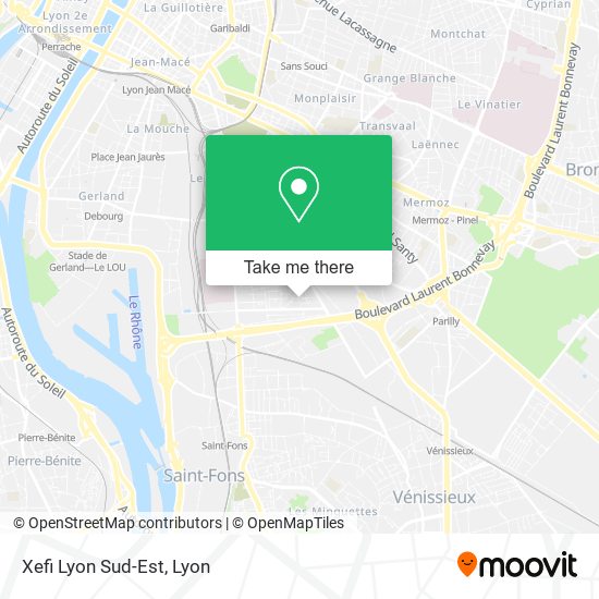 Mapa Xefi Lyon Sud-Est