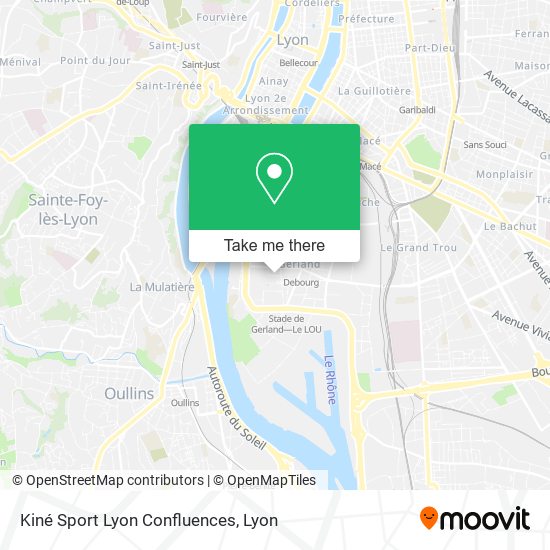 Kiné Sport Lyon Confluences map