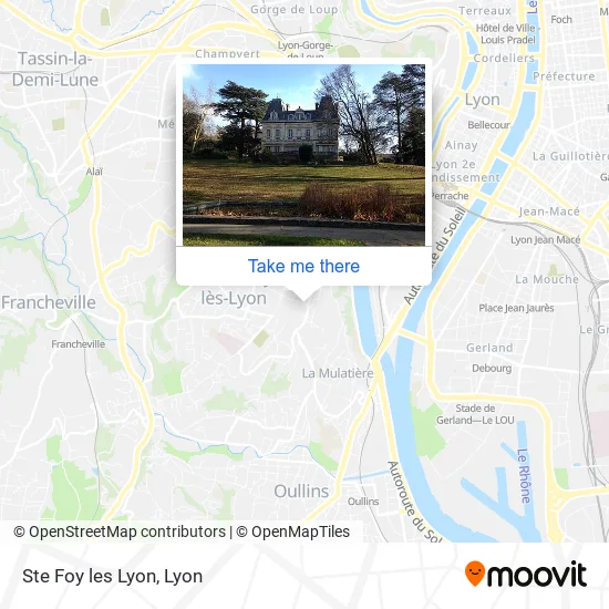Ste Foy les Lyon map