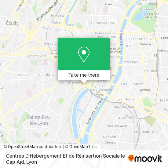 Centres D'Hébergement Et de Réinsertion Sociale le Cap Ajd map