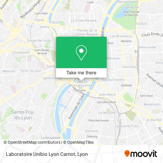 Laboratoire Unibio Lyon Carnot map