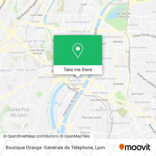 Boutique Orange -Générale de Téléphone map