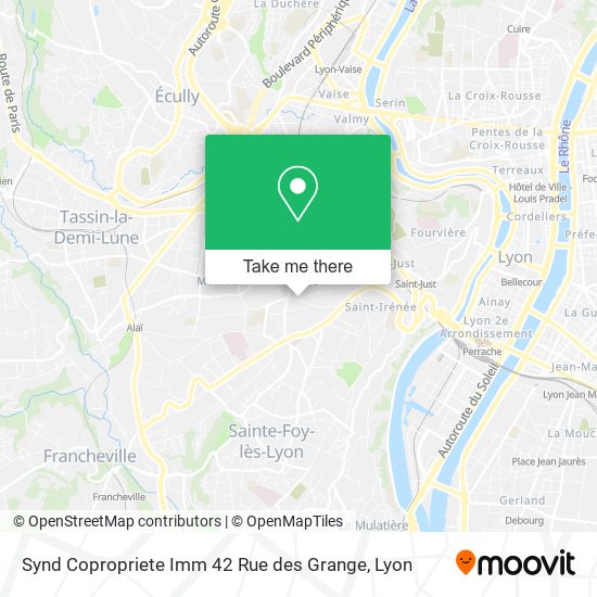 Synd Copropriete Imm 42 Rue des Grange map