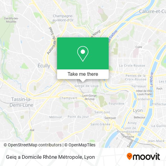 Geiq a Domicile Rhône Métropole map