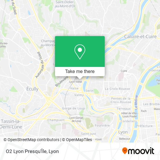 O2 Lyon Presqu'Île map