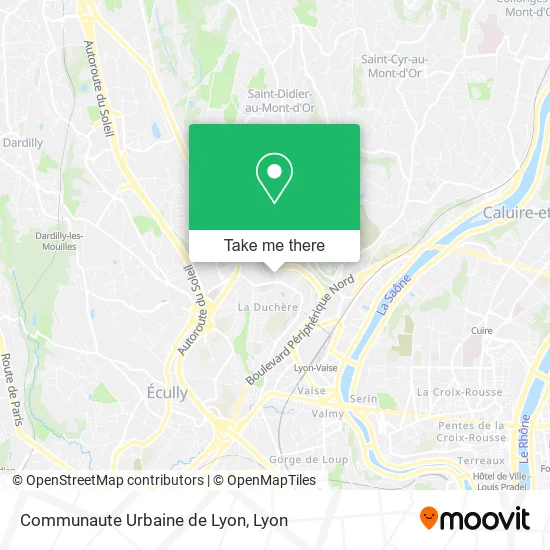 Communaute Urbaine de Lyon map