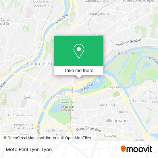 Mapa Moto Rent Lyon