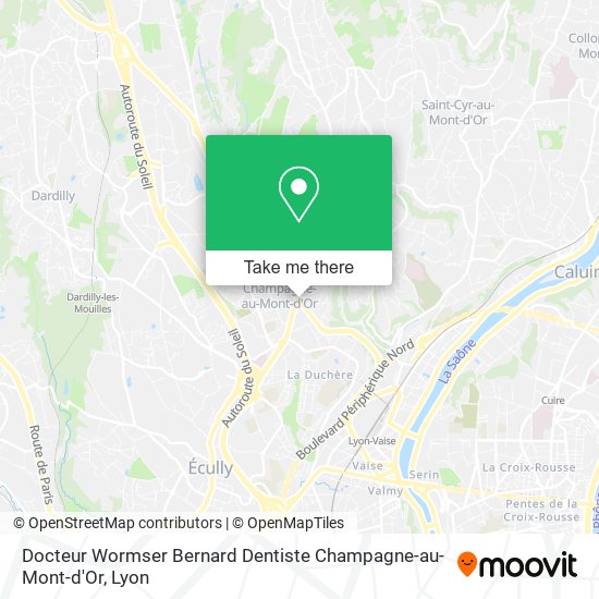 Mapa Docteur Wormser Bernard Dentiste Champagne-au-Mont-d'Or