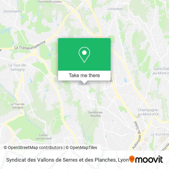 Syndicat des Vallons de Serres et des Planches map