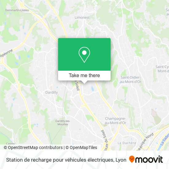 Station de recharge pour véhicules électriques map