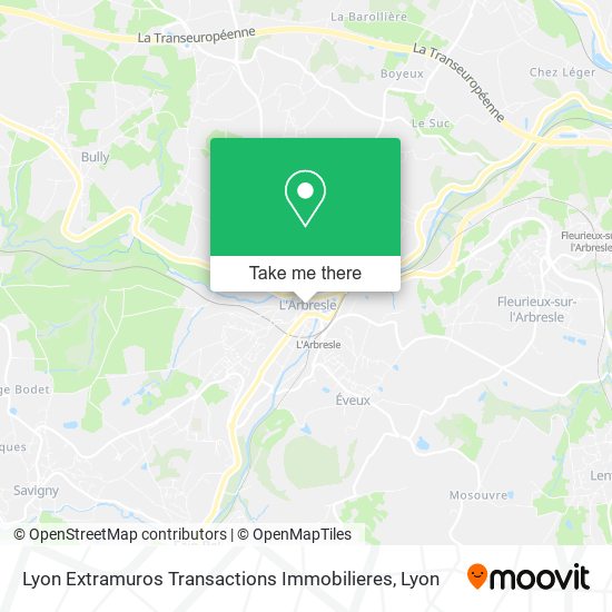 Lyon Extramuros Transactions Immobilieres map