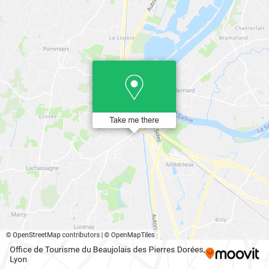 Office de Tourisme du Beaujolais des Pierres Dorées map