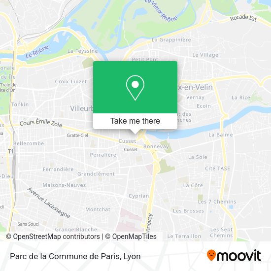 Parc de la Commune de Paris map
