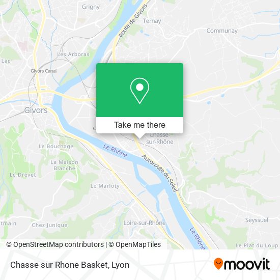 Mapa Chasse sur Rhone Basket