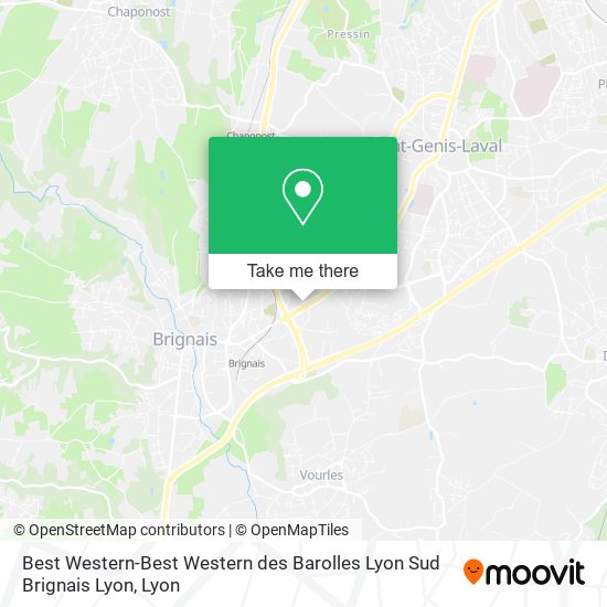 Best Western-Best Western des Barolles Lyon Sud Brignais Lyon map