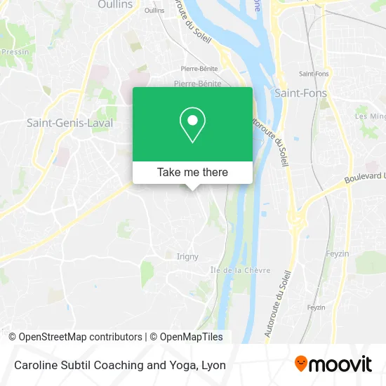 Caroline Subtil Coaching and Yoga map