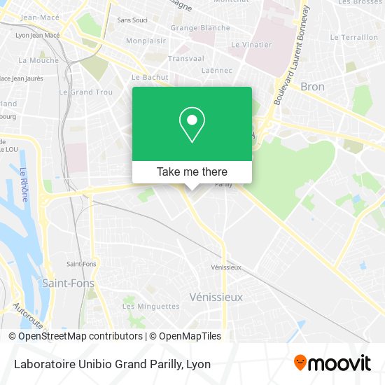 Mapa Laboratoire Unibio Grand Parilly