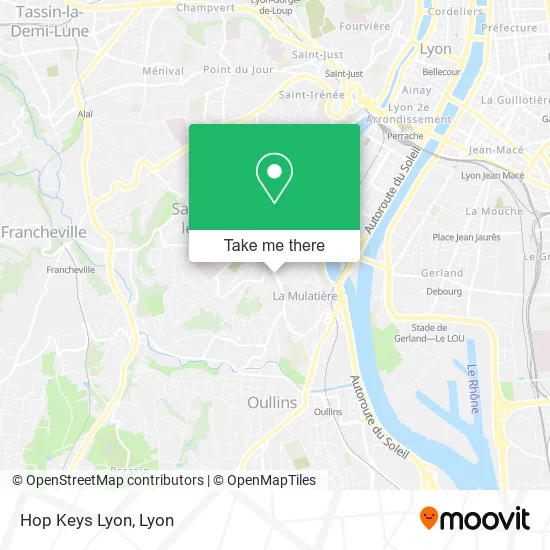 Hop Keys Lyon map