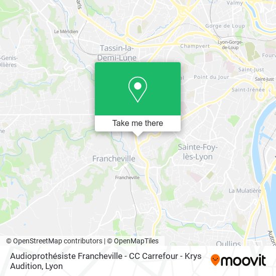 Audioprothésiste Francheville - CC Carrefour - Krys Audition map