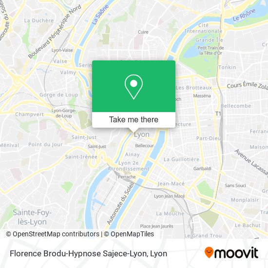 Florence Brodu-Hypnose Sajece-Lyon map