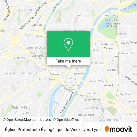 Mapa Église Protestante Évangélique du Vieux Lyon