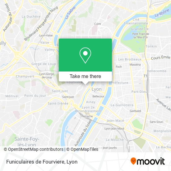 Funiculaires de Fourviere map