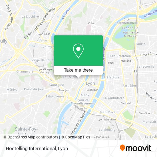 Mapa Hostelling International