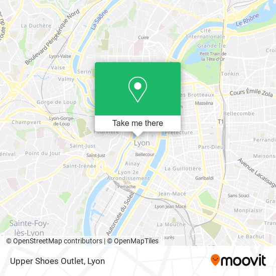 Upper Shoes Outlet map