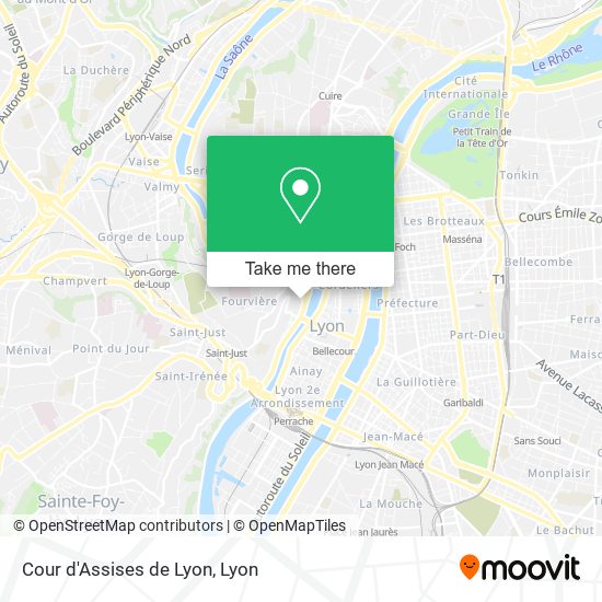 Cour d'Assises de Lyon map