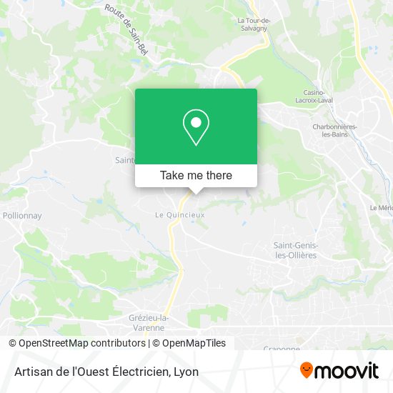 Artisan de l'Ouest Électricien map