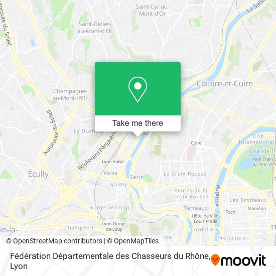Fédération Départementale des Chasseurs du Rhône map
