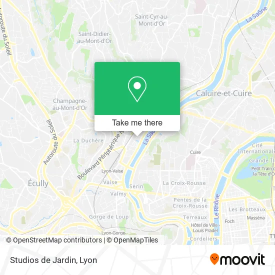 Studios de Jardin map