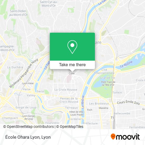 École Ohara Lyon map
