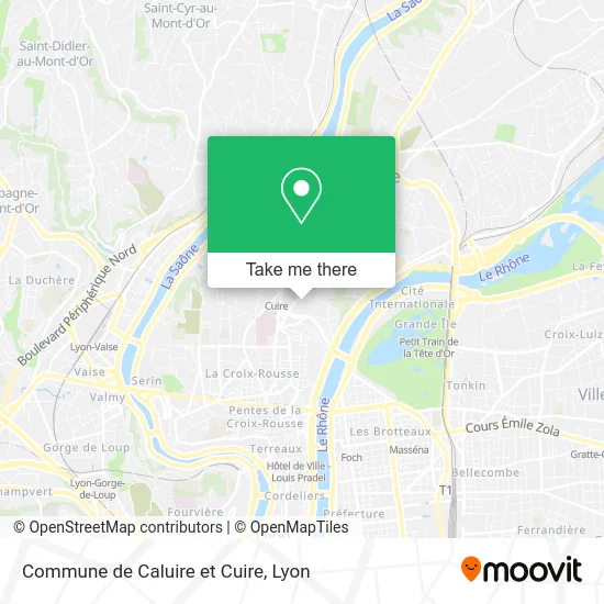 Commune de Caluire et Cuire map