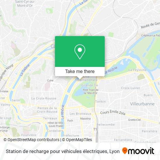 Station de recharge pour véhicules électriques map