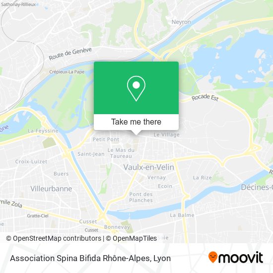 Association Spina Bifida Rhône-Alpes map