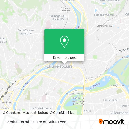 Comite Entrai Caluire et Cuire map