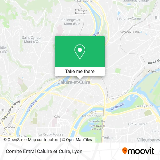 Comite Entrai Caluire et Cuire map
